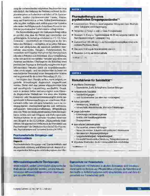 Vorschauseite 4: Ärztlich-therapeutisches Vorgehen bei psychiatrischen Notfällen