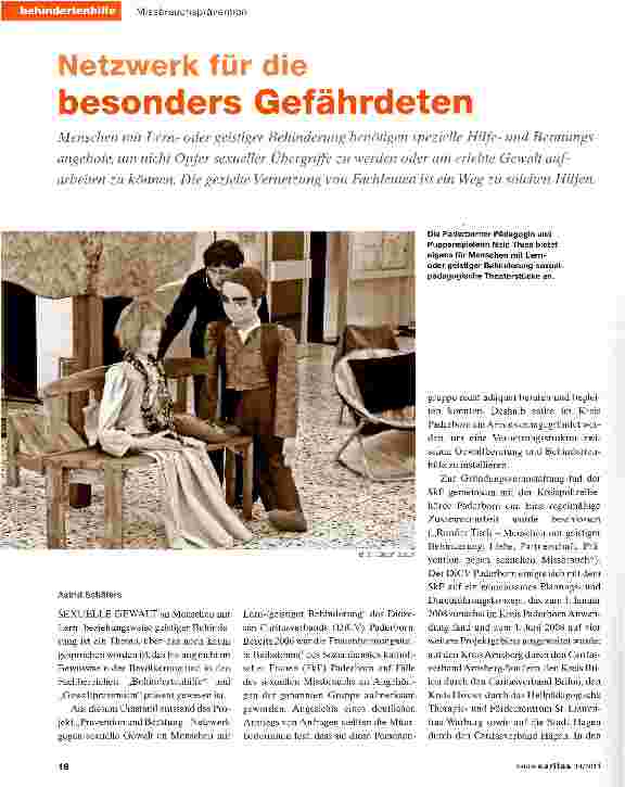 Vorschauseite 1: Netzwerk für besonders Gefährdeten