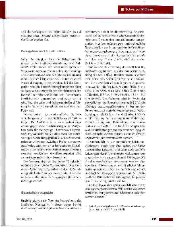 Vorschauseite 2: Neuorganisation ärztlicher Tätigkeiten im Fachgebiet Psychiatrie