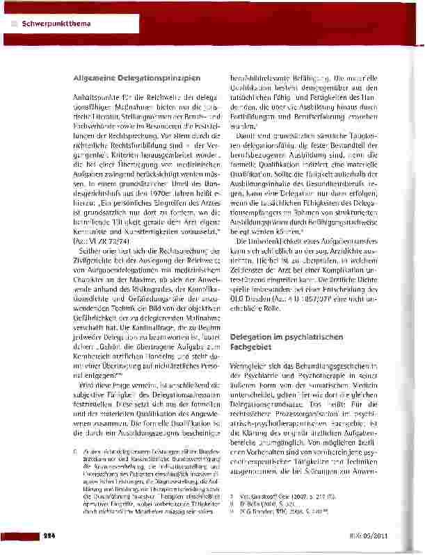 Vorschauseite 3: Neuorganisation ärztlicher Tätigkeiten im Fachgebiet Psychiatrie
