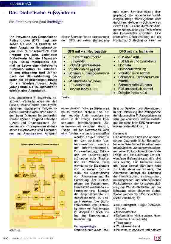 Vorschauseite 1: Das Diabetische Fußsyndrom