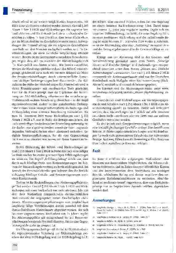 Vorschauseite 4: Schönheits-OP für die Krankenhausbilanz