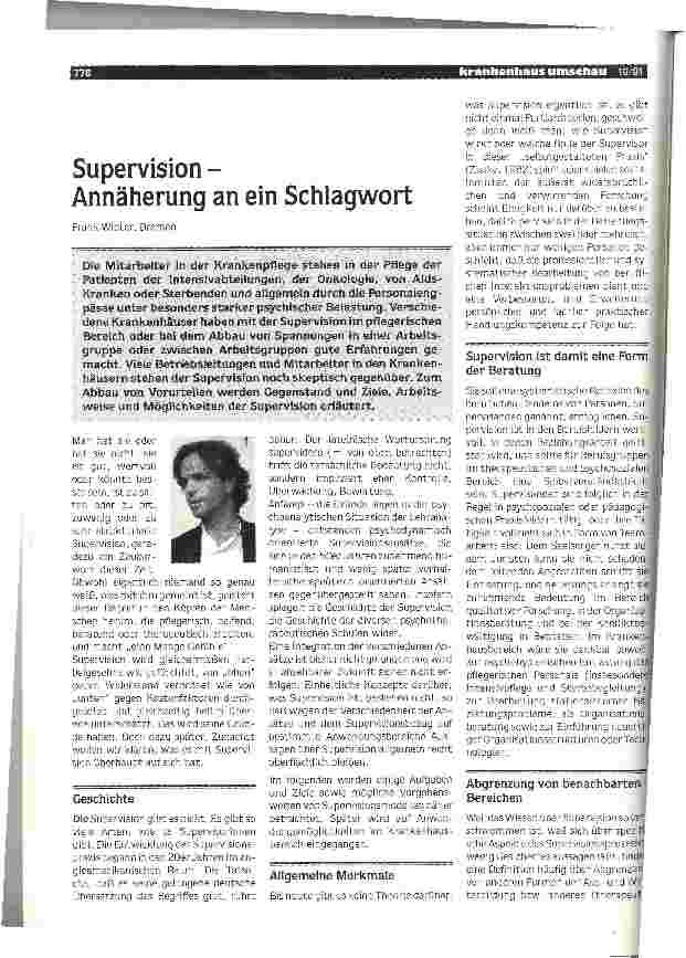 Vorschauseite 1: Supervision -Annäherung an ein Schlagwort
