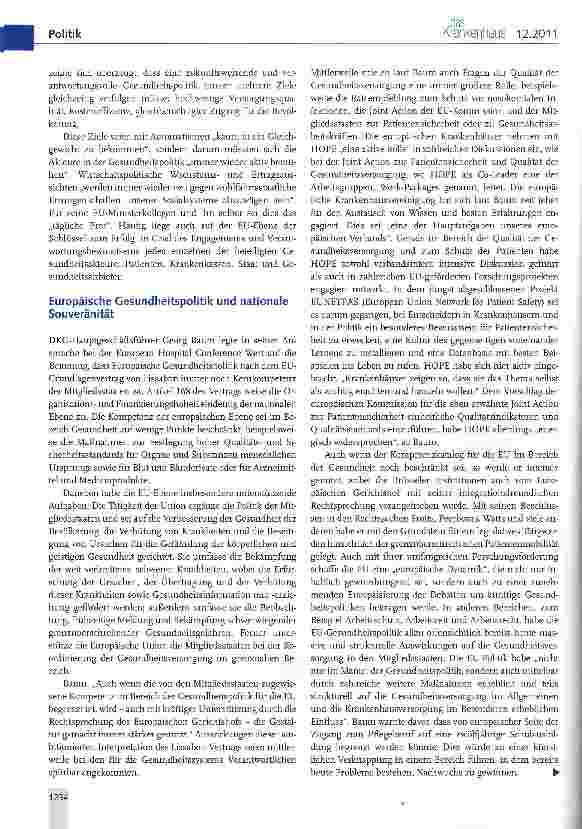 Vorschauseite 4: First Joint European Hospital Conference (EHC)