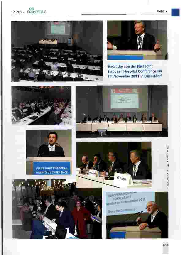 Vorschauseite 5: First Joint European Hospital Conference (EHC)