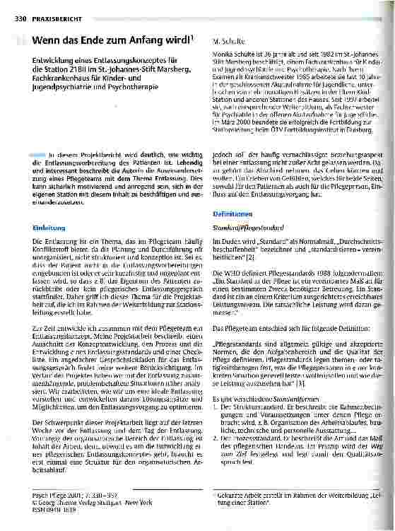 Vorschauseite 1: Wenn das Ende zum Anfang wird Entwicklung eines Entlassungskonzeptes