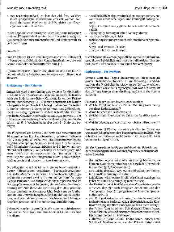 Vorschauseite 2: Wenn das Ende zum Anfang wird Entwicklung eines Entlassungskonzeptes