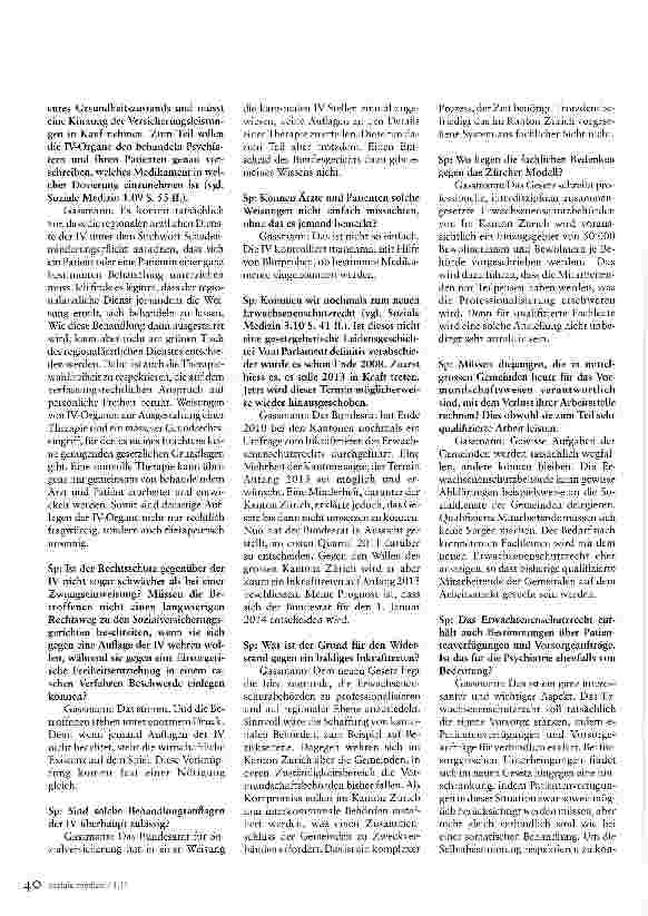 Vorschauseite 5: Lösungenim Konsens mit denPatienten suchenEin Gespräch mit Jürg Gassmann über Zwang in der Psychiatrie