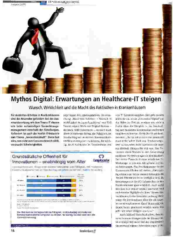 Vorschauseite 1: Mythos Digital: Erwartungen an Healthcare-IT steigen