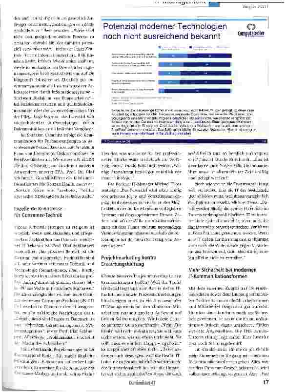 Vorschauseite 2: Mythos Digital: Erwartungen an Healthcare-IT steigen