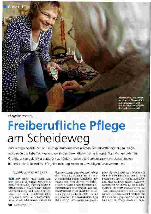 Vorschauseite 1: Freiberufliche Pflege am Scheideweg