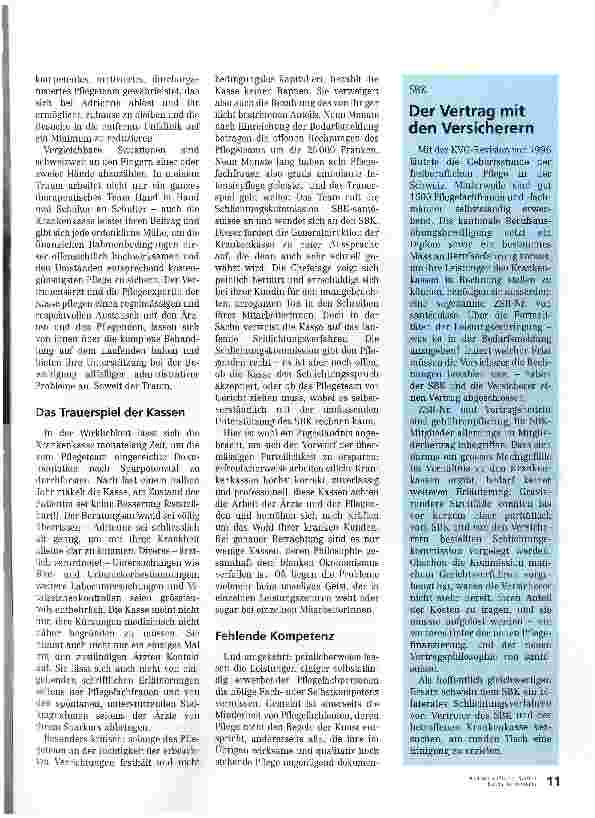 Vorschauseite 2: Freiberufliche Pflege am Scheideweg