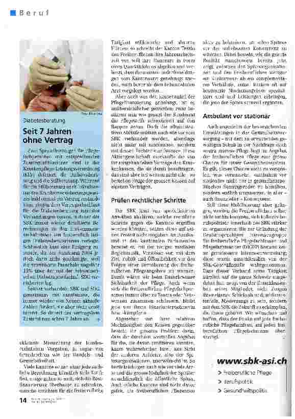Vorschauseite 5: Freiberufliche Pflege am Scheideweg