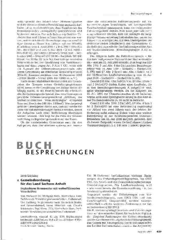 Vorschauseite 4: Verwendungszulage bei unter-wertiger Besetzung eines Amtes
