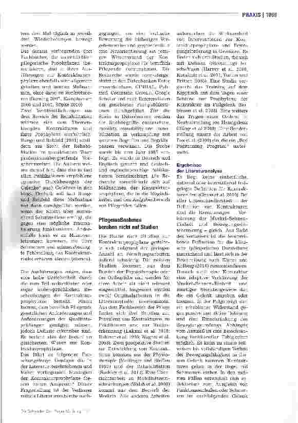 Vorschauseite 2: Kontrakturprophylaxe -kritisch hinterfragt