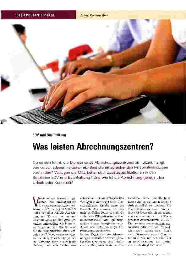 Vorschauseite 1: Was leisten Abrechnungszentren?