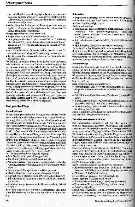 Vorschauseite 3: Pflege eines Patienten mit Bronchialkarzinom nach Lungenresektion