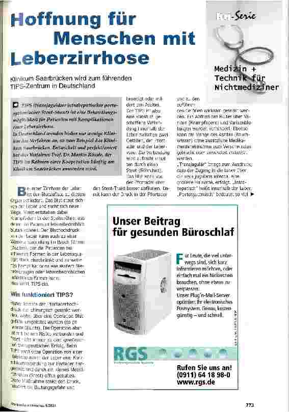 Vorschauseite 1: Hoffnung für Menschen mit Leberzirrhose