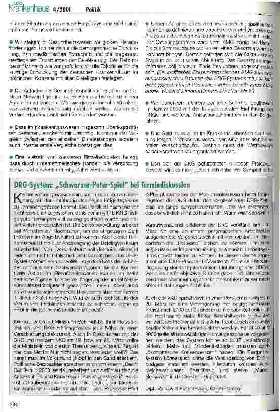 Vorschauseite 4: DRG-System: Der Countdown läuft
