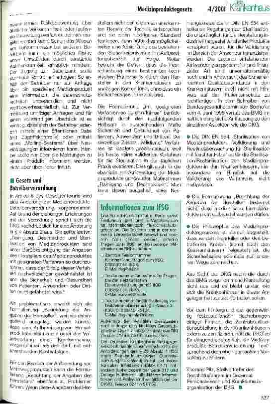 Vorschauseite 2: Medizinproduktegesetz Stellungnahme der DKG zum Entwurf des 2. MPG-Änderungsgesetzes