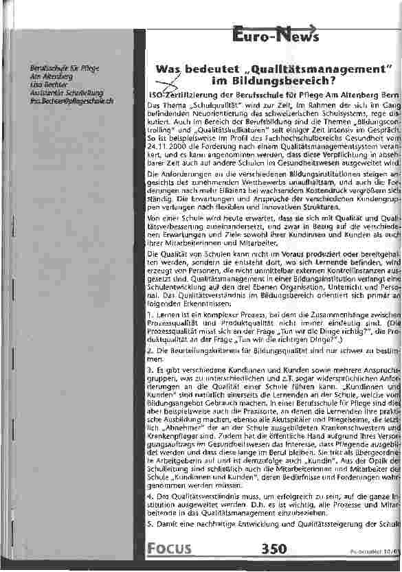 Vorschauseite 1: Was bedeutet Qualitätsmanagement im Bildungsbereich?