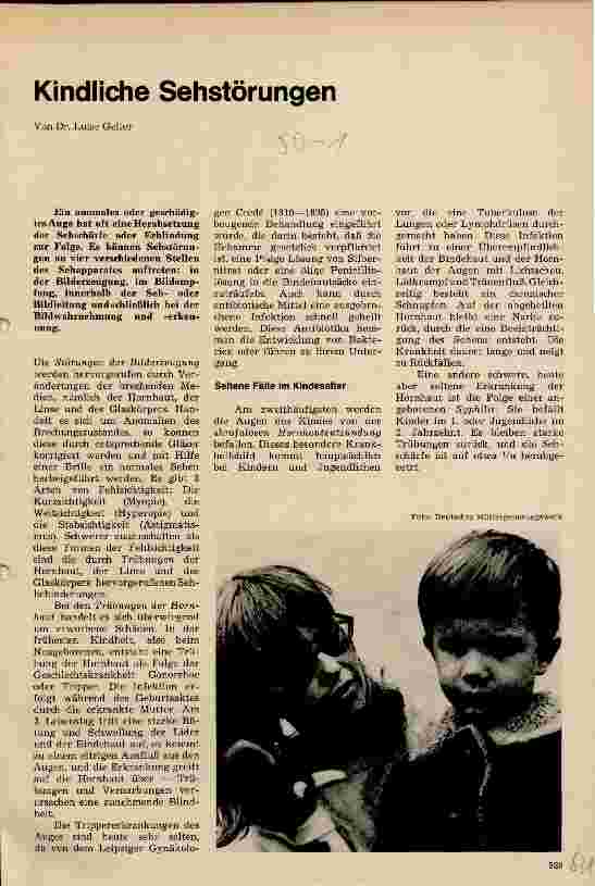 Vorschauseite 1: Kindliche Sehstörungen