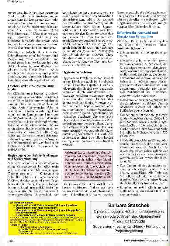 Vorschauseite 3: Die überwiegend positiven Aspekte des Schnullers