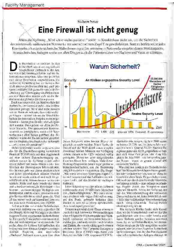 Vorschauseite 1: Eine Firewall ist nicht genug Sichere Netze