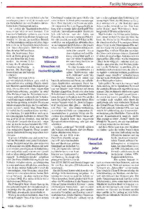 Vorschauseite 2: Eine Firewall ist nicht genug Sichere Netze