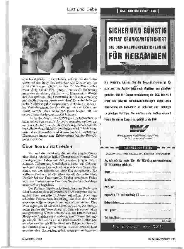 Vorschauseite 3: KEIN RAUM FÜR LUST UND LIEBE?SEXUALITÄT NACH DER GEBURT EINES KINDES