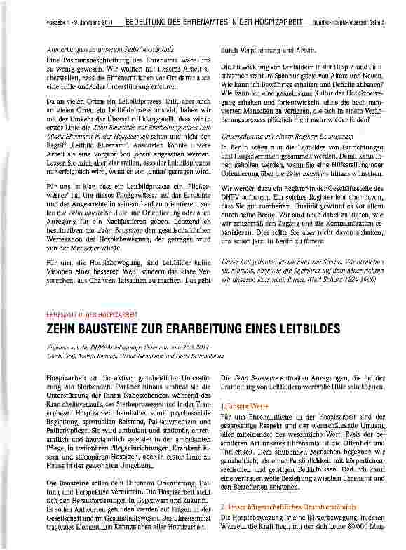 Vorschauseite 1: ZEHN BAUSTEINE ZUR ERARBEITUNG EINES LEITBILDES
