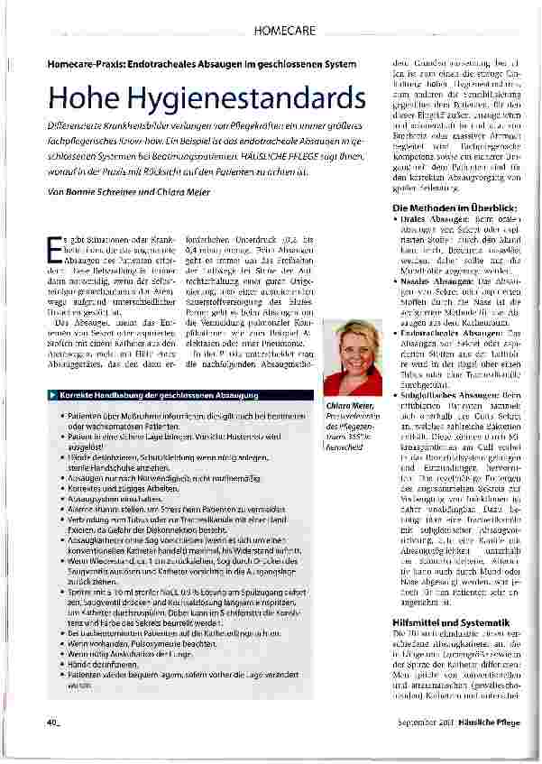 Vorschauseite 1: Hohe Hygienestandards