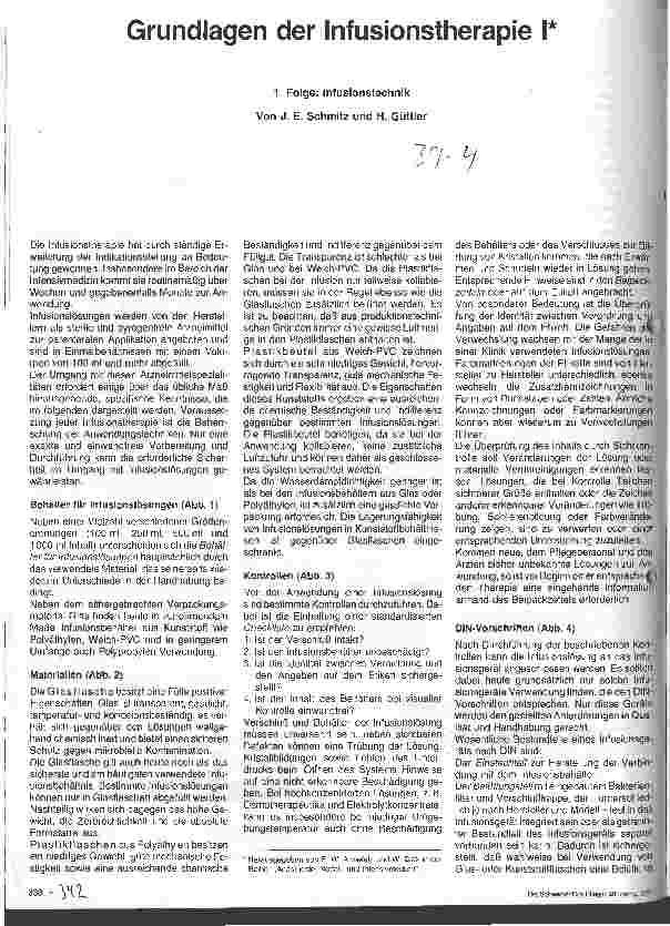 Vorschauseite 1: Grundlagen der Infusionstherapie