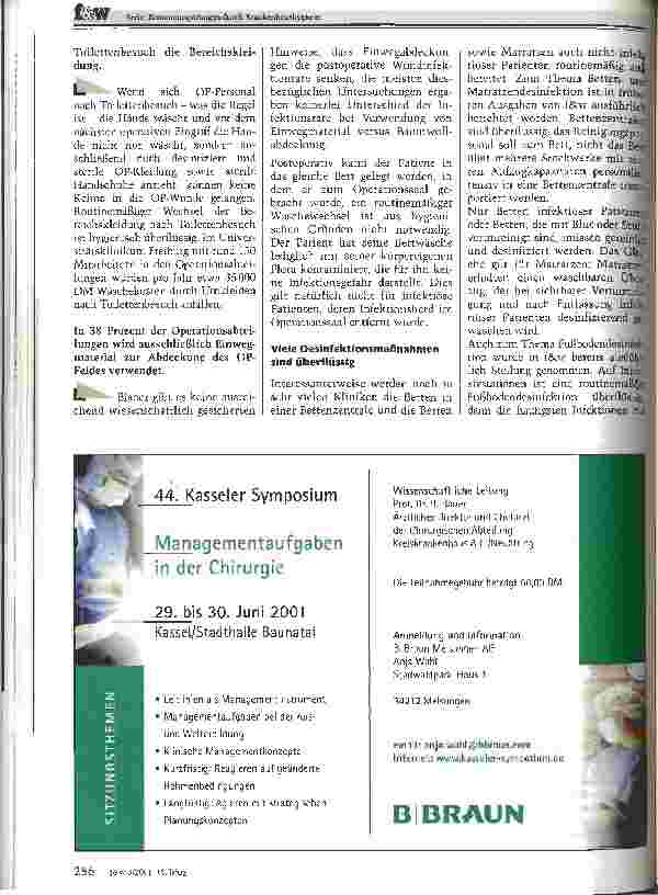 Vorschauseite 3: Unnötige Bauund Hygienemaßnahmen Serie: Kosteneinsparungen durch Krankenhaushygiene