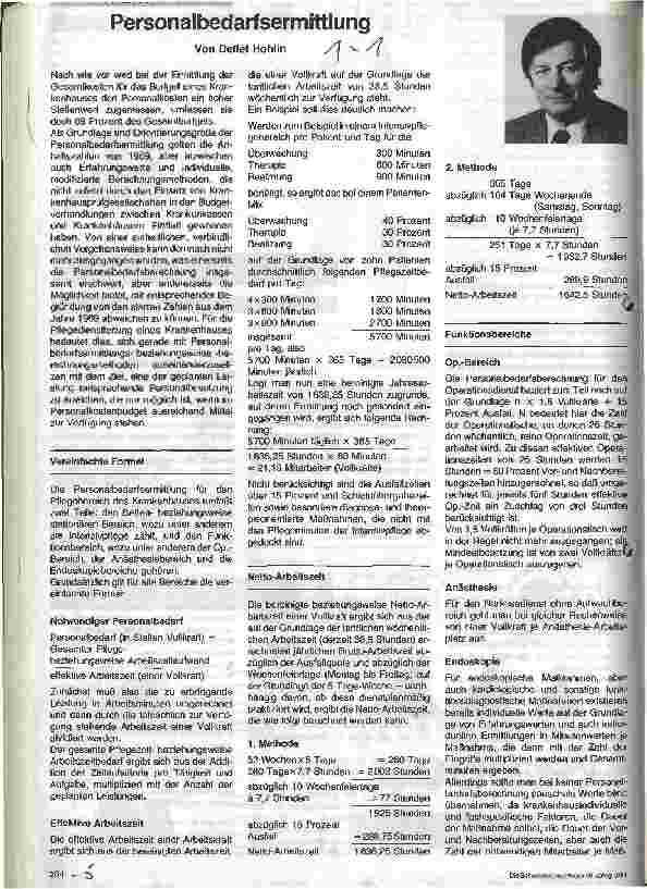Vorschauseite 1: Personalbedarfsermittlung