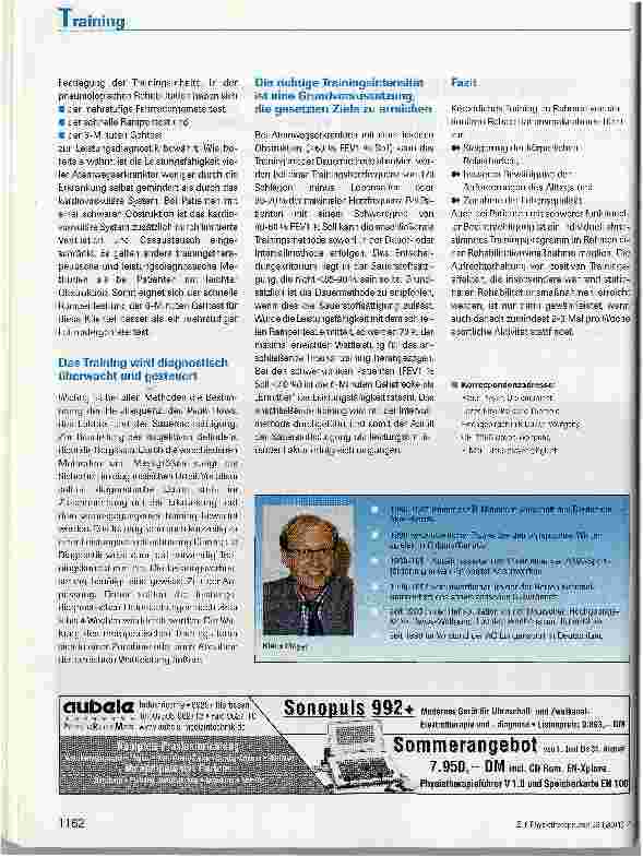 Vorschauseite 3: Wann Dauerund wann Intervallmethode? Zur Trainierbarkeit von Patientenmit obstruktiven Atemwegserkrankungen
