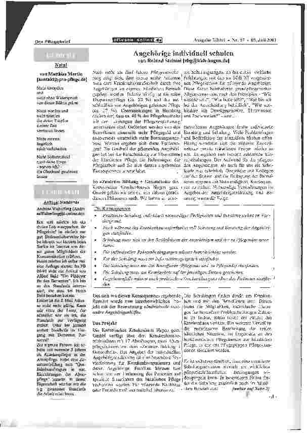 Vorschauseite 1: Angehörige individuell schulen