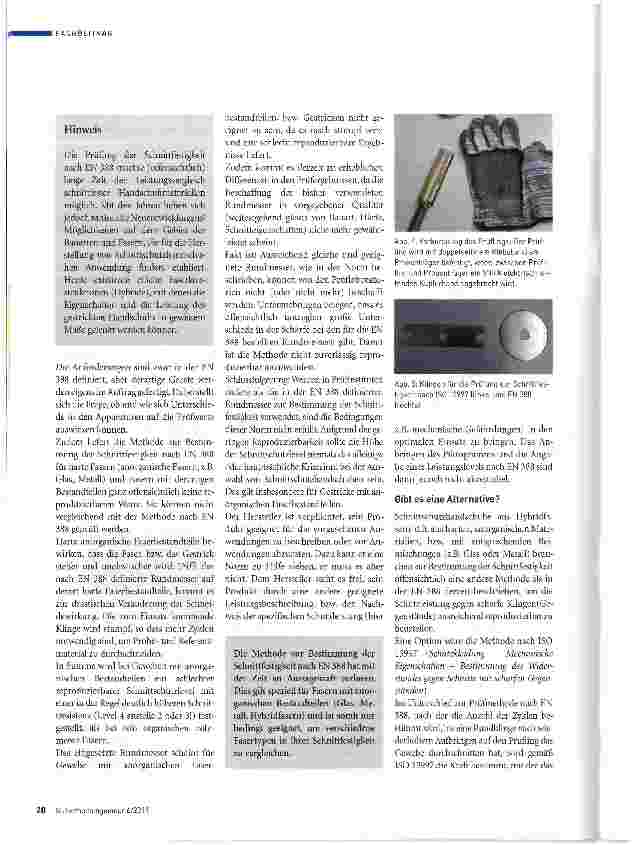 Vorschauseite 3: EN 388 - zeitgemäß und geeignet?