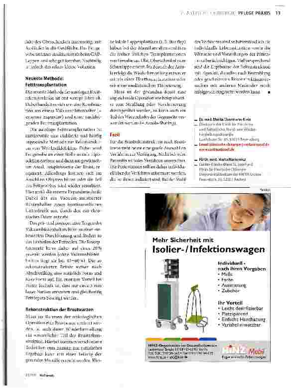 Vorschauseite 3: Brustrekonstruktion: Implantat oder Eigengewebe?