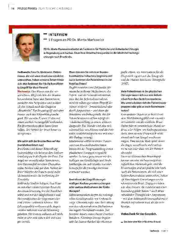 Vorschauseite 4: Brustrekonstruktion: Implantat oder Eigengewebe?
