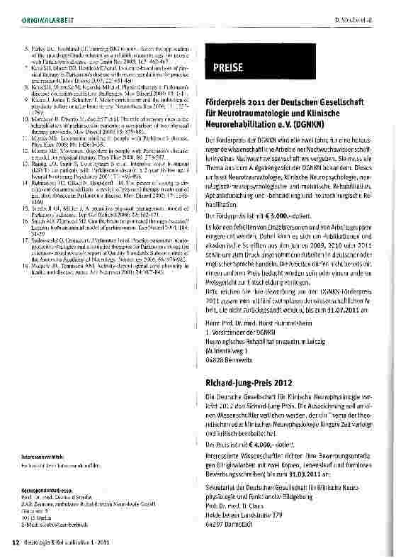 Vorschauseite 4: Rehabilitation bei Morbus Parkinson -das LSVT® BIG-/LSVT®LOUD-Konzept