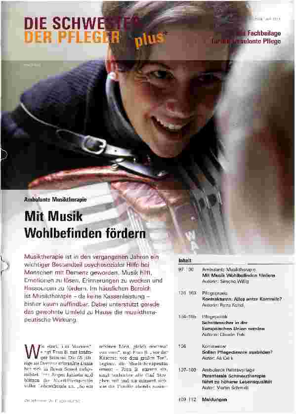 Vorschauseite 1: Mit Musik Wohlbefinden fördern