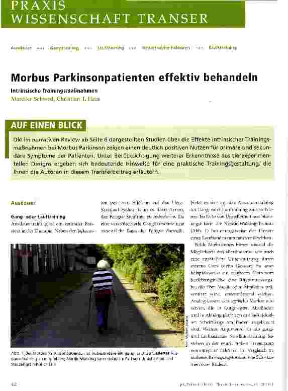 Vorschauseite 1: Morbus Parkinsonpatienten effektiv behandeln