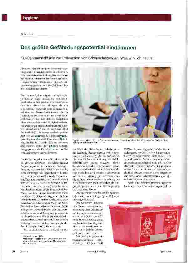 Vorschauseite 1: Das größte Gefährdungspotential eindämmen