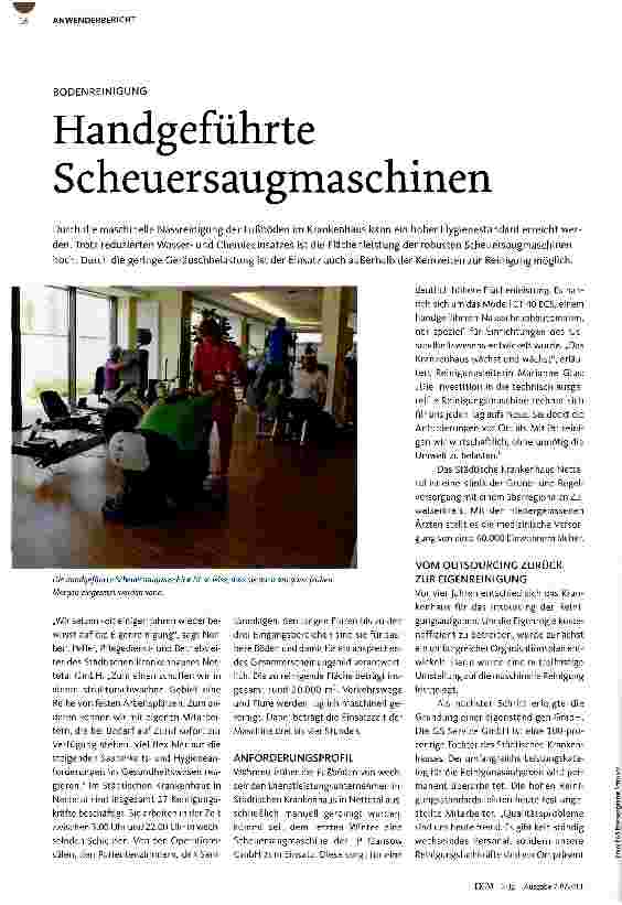 Vorschauseite 1: Handgeführte Scheuersaugmaschinen