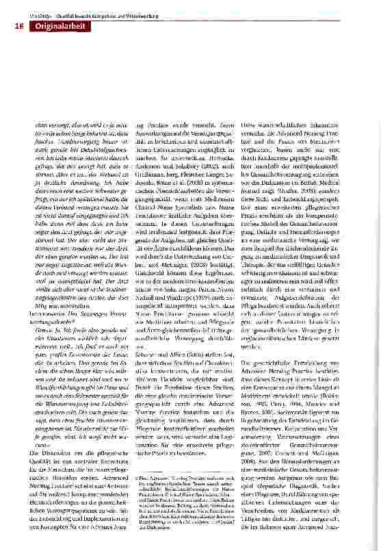 Vorschauseite 2: Qualität braucht Kompetenz und Verantwortung -Herausforderungen und Perspektiven einer Advanced Nursing Practice für die Gesundheitsversorgung aus pflegewissenschaftlicher Sicht