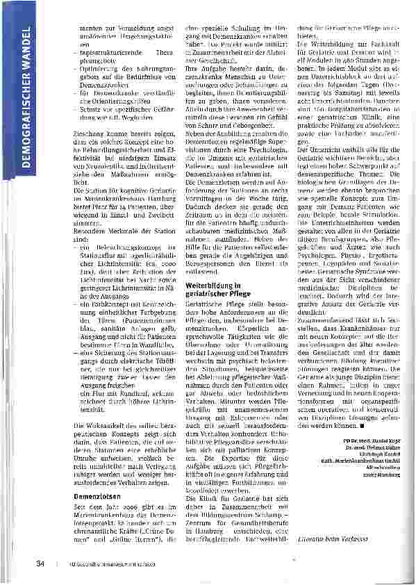 Vorschauseite 3: Maßgeschneiderte Behandlung für betagte und demente Menschen
