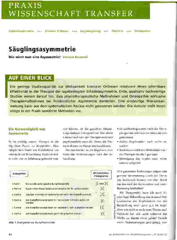 Vorschauseite 1: Säuglingsasymmetrie