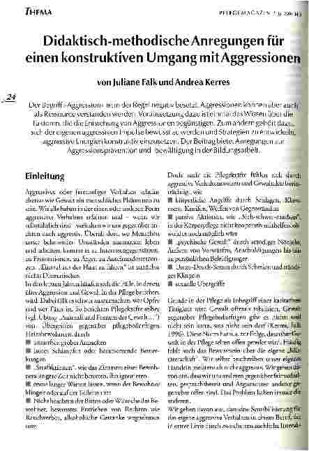 Vorschauseite 1: Didaktisch-methodische Anregungen für einen konstruktiven Umgang mit Aggressionen