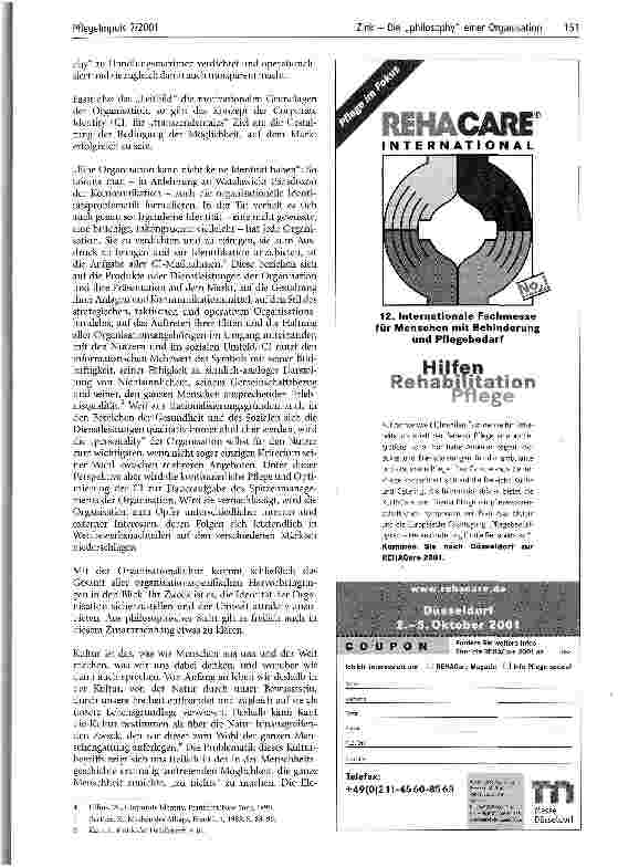 Vorschauseite 2: Die philosophy einer Organisation und ihre Gestaltung